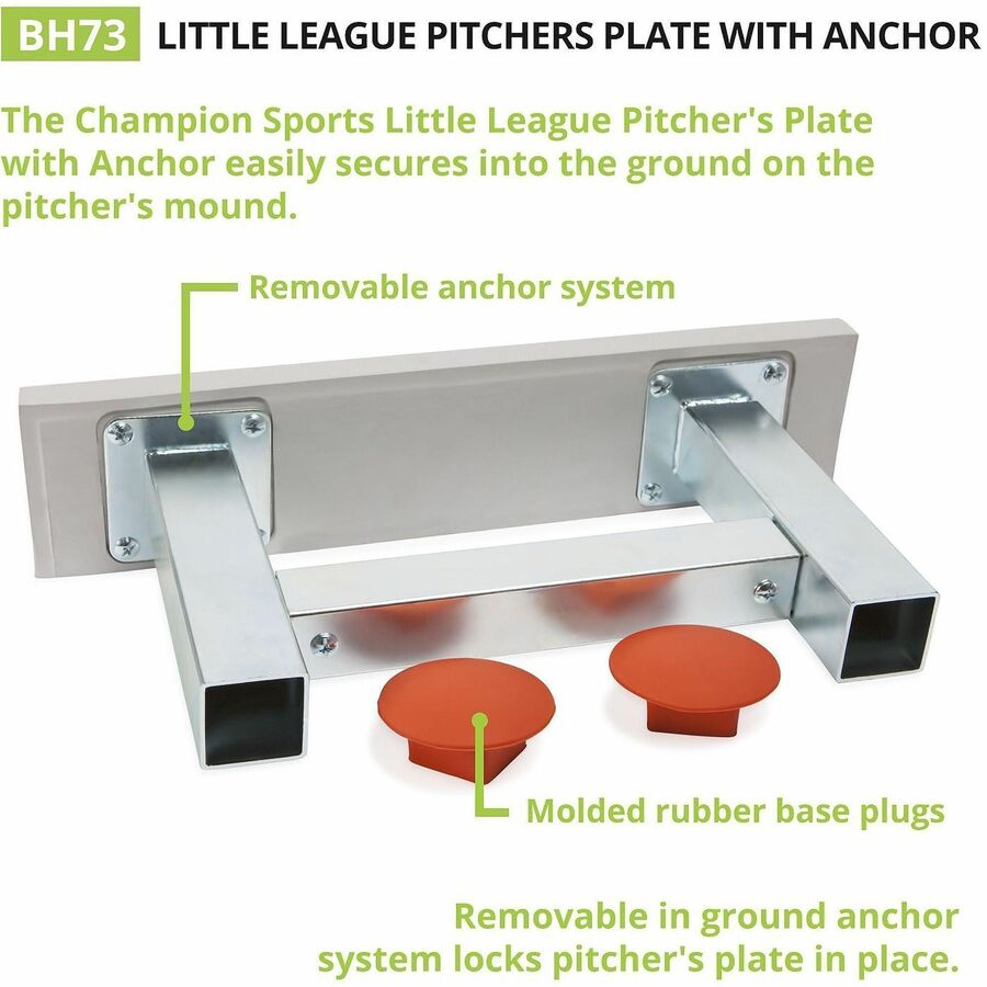 Champion Sports Youth Pitcher's Plate W/Anchor - Alternate-Image1