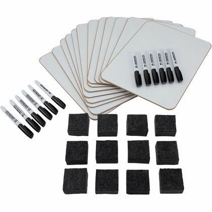 Charles Leonard Magnetic Lap Board Class Pack - Set of 12 Educational Whiteboards - Learning Boards & Supplies