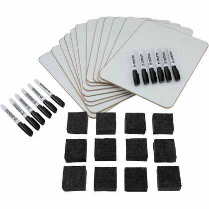Charles Leonard Magnetic Lap Board Class Pack - Set of 12 Educational Whiteboards - Learning Boards & Supplies