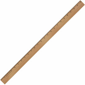 Charles Leonard Office Ruler: 24’’ Wood/Metal Brown - Rulers