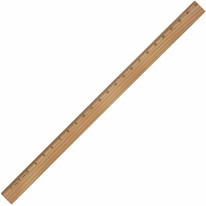 Charles Leonard Office Ruler: 24’’ Wood/Metal Brown - Rulers