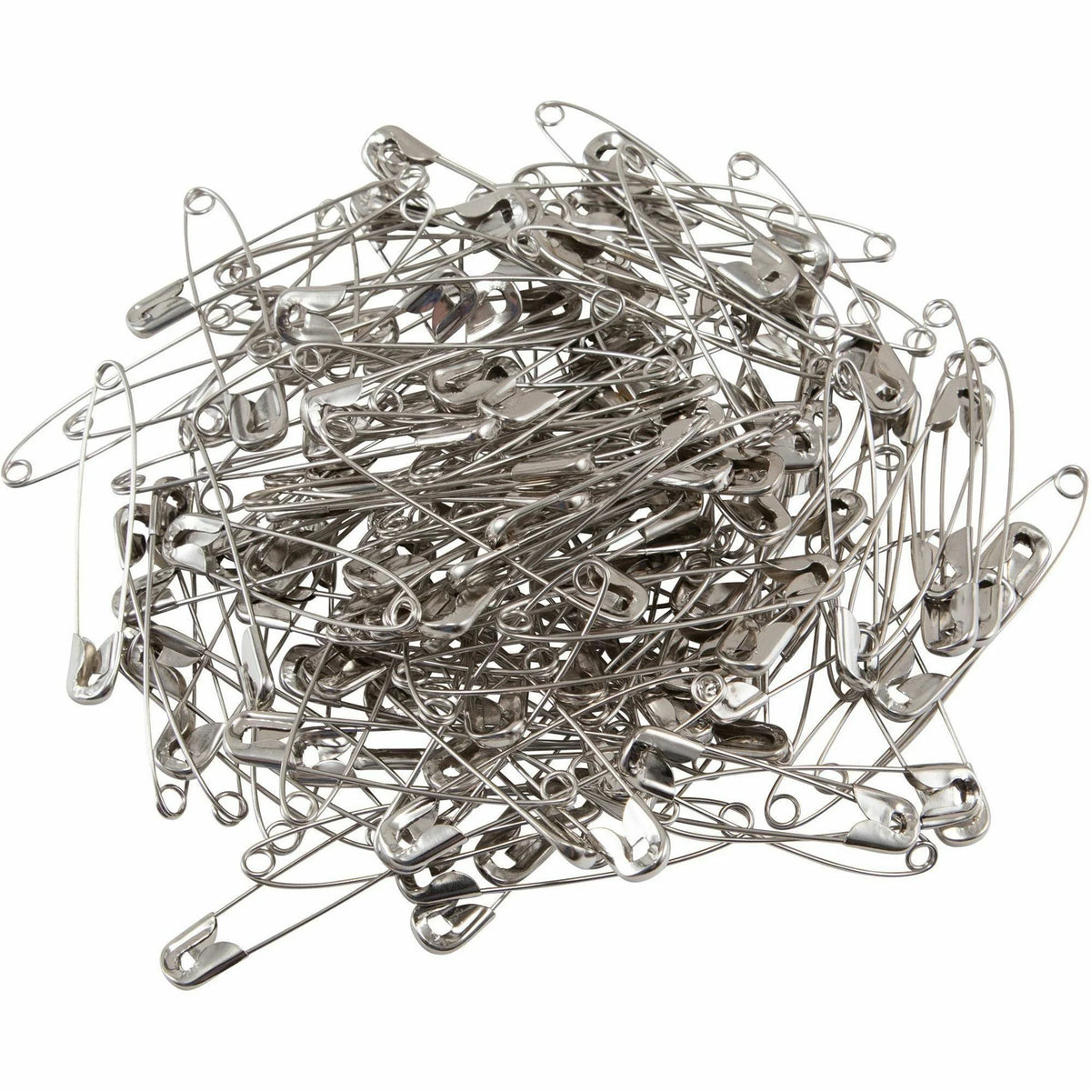 Charles Leonard Safety Pins - 2’’ Silver Steel - 144 Pack - Board & Easel Accessories