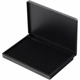 Charles Leonard Stamp Pad: 2.8’’ x 4.3’’ Felt Pad with Black Ink - Pads & Accessories
