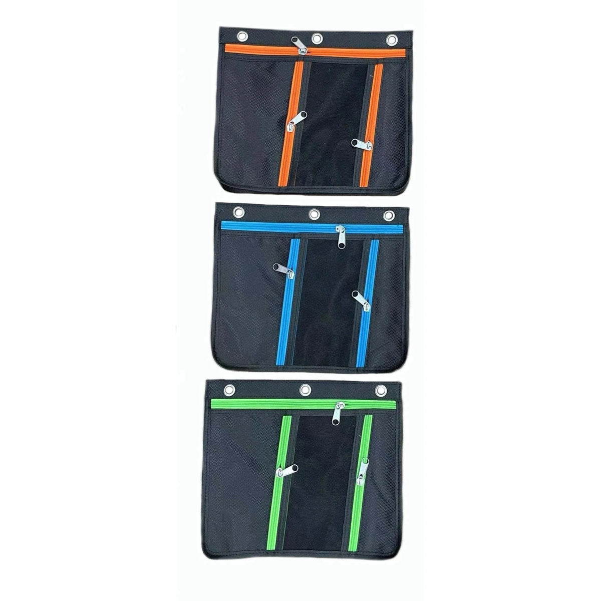 Charles Leonard Triple-Pocket Pencil Pouches: Organize in Style - Storage Pouches