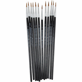 Charles Leonard Water Color Brush - No. 3 Bristle - 0.50’’ - 12 Pack - Paint Accessories