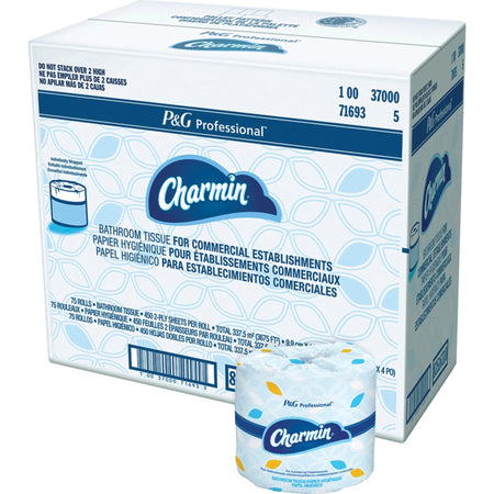 Charmin Professional Toilet Tissue: 2-Ply 450 Sheets/Roll White - 75/Carton - Bathroom Tissue