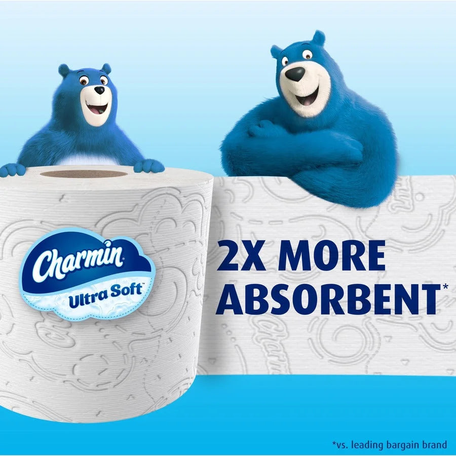 Charmin Ultra Soft Bath Tissue 244 Sheets/Roll White 18 / Pack 2 Ply 4 Rolls Per PackPack (PGC01450) - Napkins