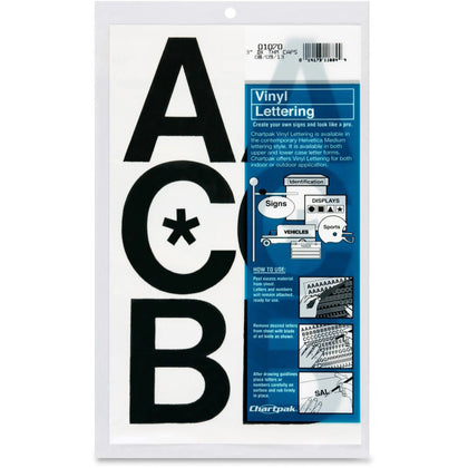 Chartpak 3’’ Vinyl Capital Letters - Helvetica Style - Easy to Use - & Numbers