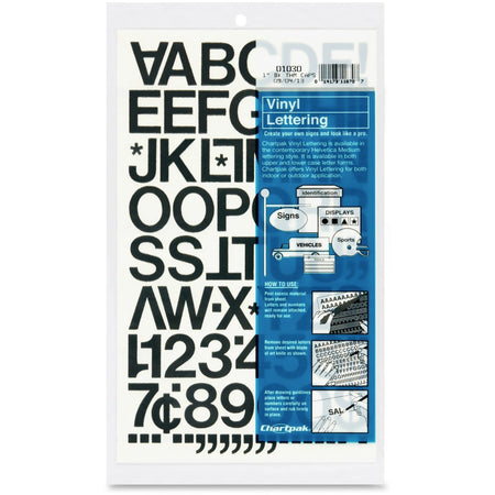 Chartpak Vinyl Helvetica Style Letters/Numbers - Easy-to-Use Self-Adhesive Pack - Letters & Numbers