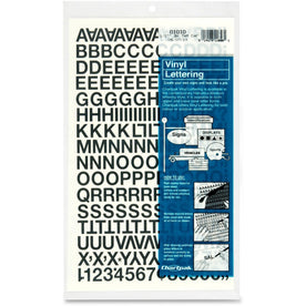 Chartpak Vinyl Helvetica Style Letters/Numbers - Easy-to-Use Self-Adhesive Shapes - 0.50’’ Height - Black - 201/Pack
