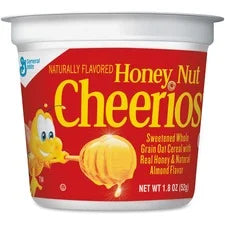 Cheerios Honey Nut Cereal-In-A-Cup: Low Fat Flavor - 6 Pack - Snacks