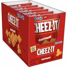 Cheez-It Original Baked Snack Crackers - Convenient 1-Serving Pouch - 3 oz - 6/Box - Snacks