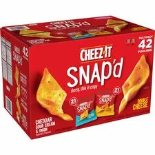 Cheez-It Snap’d Baked Cheese Variety Pack - 42 Packs - 1.97 lb - Snacks