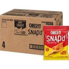 Cheez-It Snap’d Double Cheese Crackers - 6 Carton Pack - Snacks