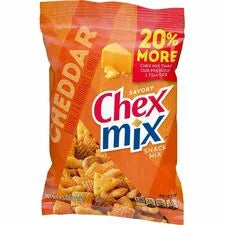 Chex Cheddar Snack Mix: Delicious Flavor - 4.50 oz - 8/Carton - Snacks