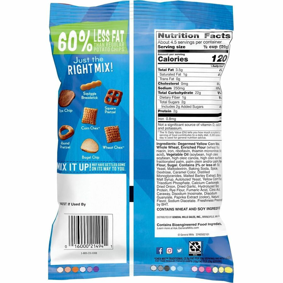 Chex Traditional Snack Mix - Rear
