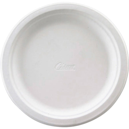 Chinet Classic 10-1/2’’ Tableware Plates 10.5’’ Diameter White 4 / Carton Disposable Microwave Safe Round TAA Compliant