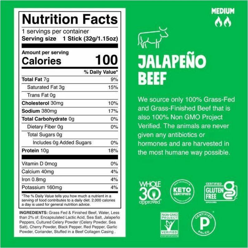 CHOMPS Jalapeno Beef Snack Sticks - Alternate-Image4
