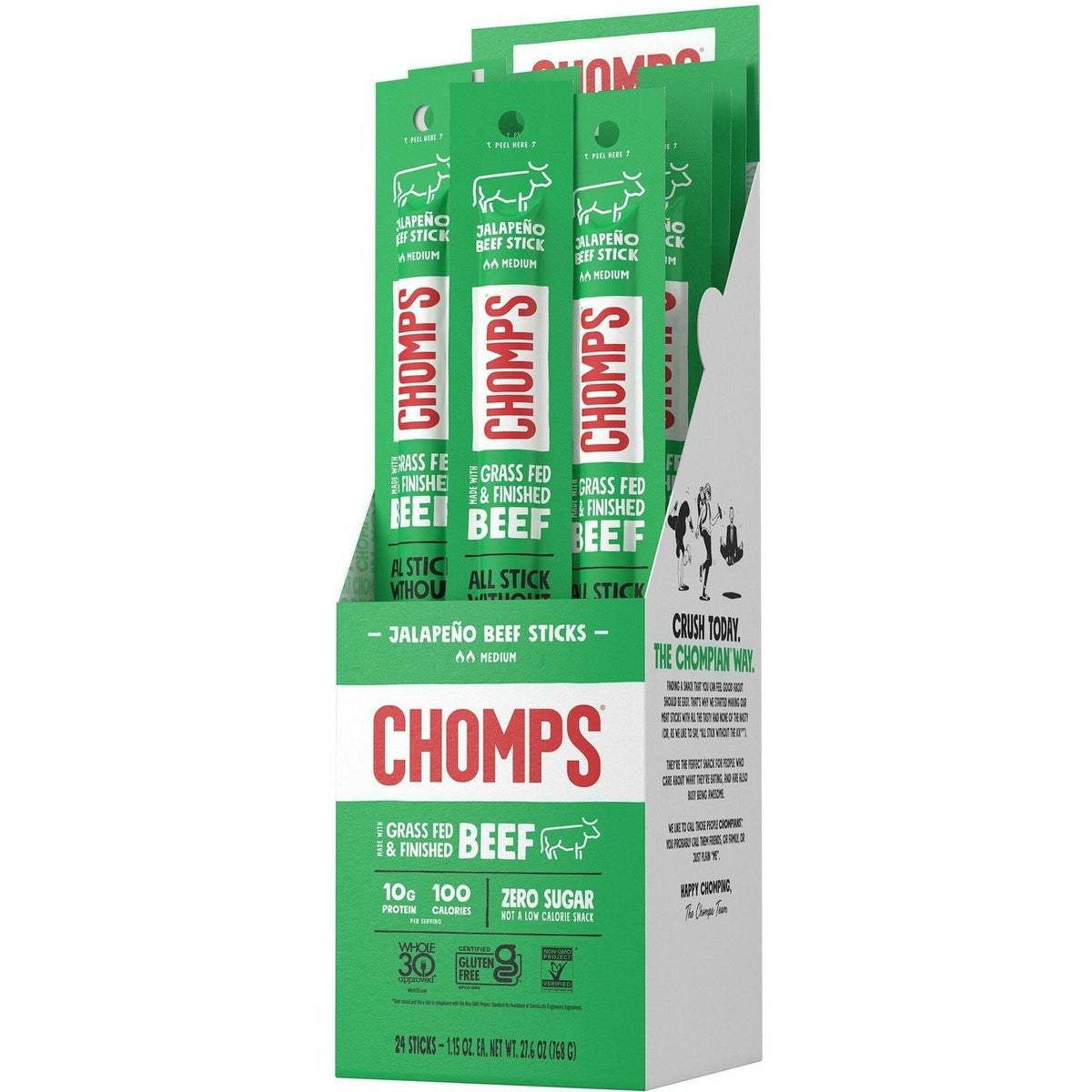 CHOMPS Jalapeno Beef Snack Sticks - 2000