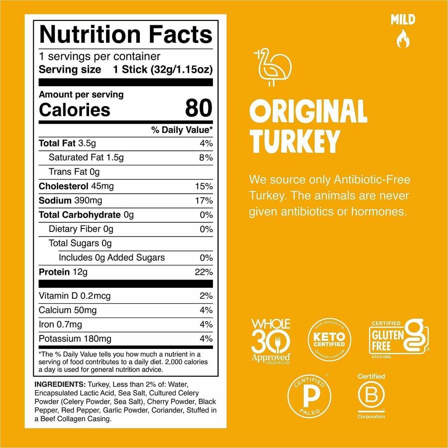 CHOMPS Original Turkey Snack Sticks - Alternate-Image4