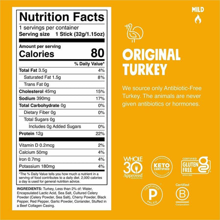 CHOMPS Original Turkey Snack Sticks - Alternate-Image4