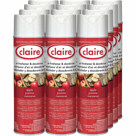 Claire Air Freshener/Deodorizer - Spray - 20 fl oz (0.6 quart) - Apple - Odor Neutralizer Ozone-safe Residue-free