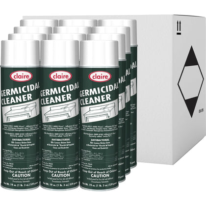 Claire Foaming Germicidal Cleaner: Floral Scent Disinfectant - 12/Carton - Disinfectants