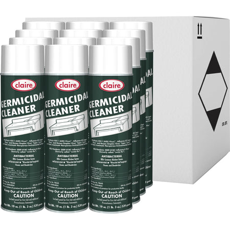 Claire Foaming Germicidal Cleaner: Floral Scent Disinfectant - 12/Carton - Disinfectants