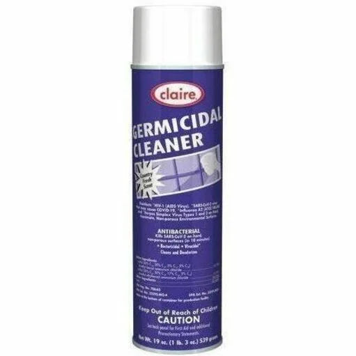 Claire Germicidal Cleaner: Country Garden Scent - 19 fl oz - Deodorize & Disinfect - White Can - Disinfectants