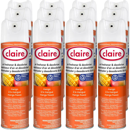Claire Water-Based Air Freshener 16 oz 12 / Carton Spray Mango Recyclable (CGCCL341) - Fresheners