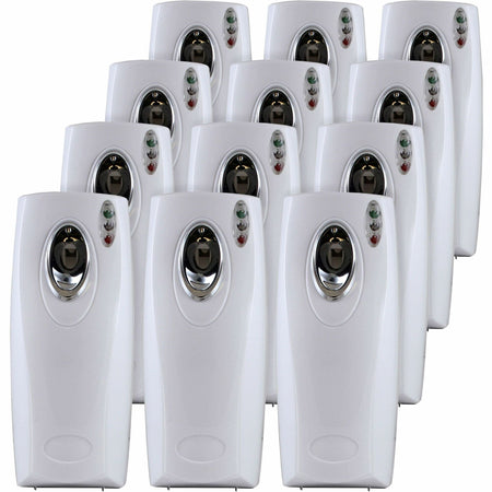Claire Metered Air Freshener Dispenser - 0.13 Hour 0.25 0.50 - Wall - 2 x C Battery - 12 / Carton - White - Dispensers