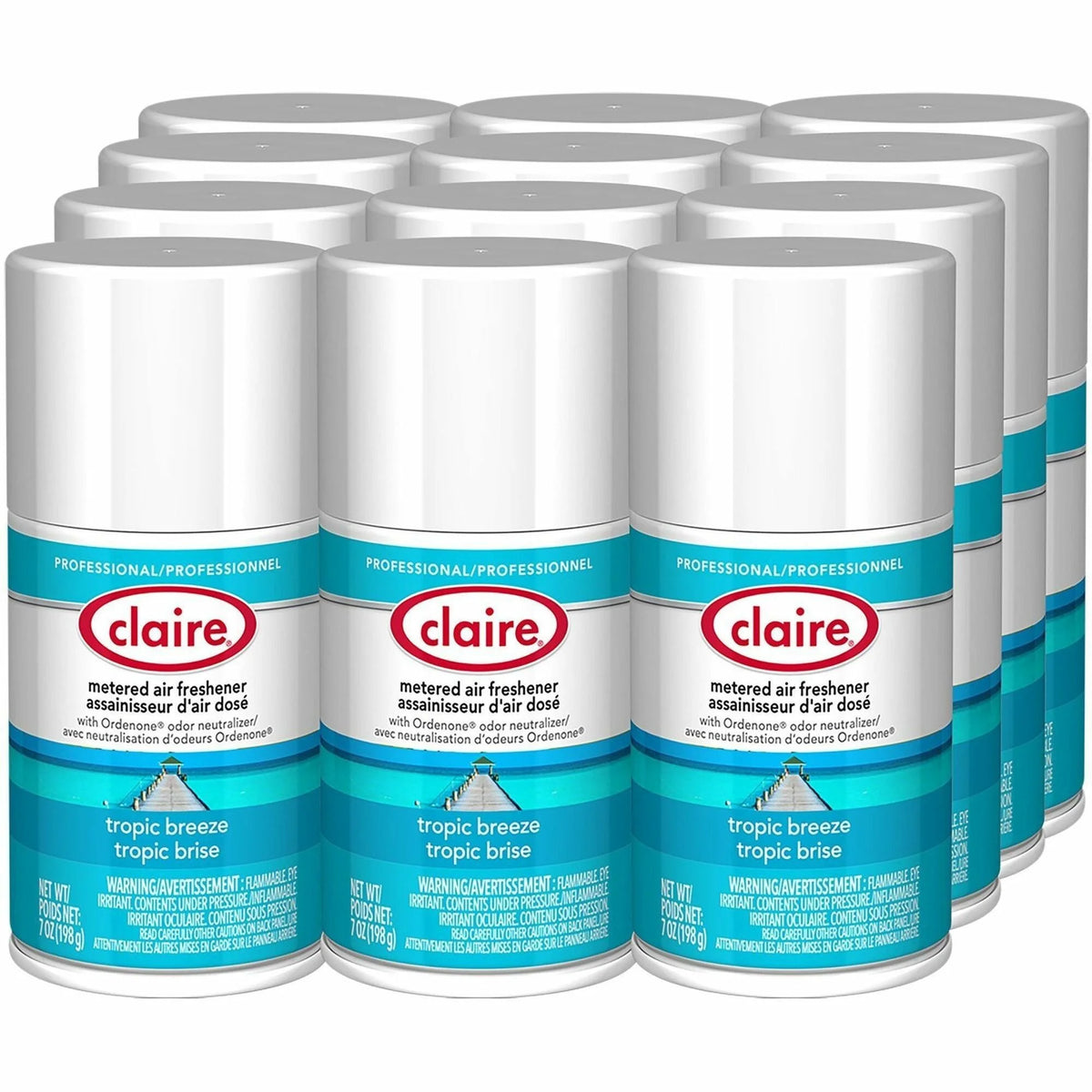Claire Metered Air Freshener: Ordenone Aerosol - Tropical Scent - 30 Day Odor Neutralizer - 12/Carton - Fresheners