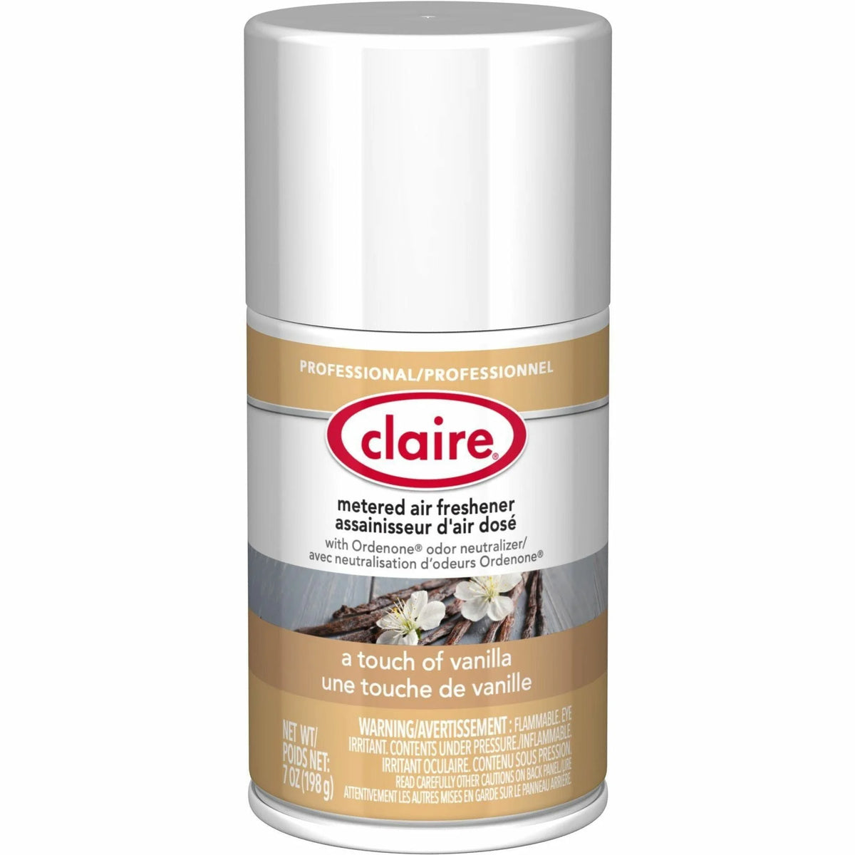 Claire Vanilla Metered Aerosol: 330 Sq. ft. Coverage - 10 fl oz - 30 Day Lasting Fragrance - Air Fresheners