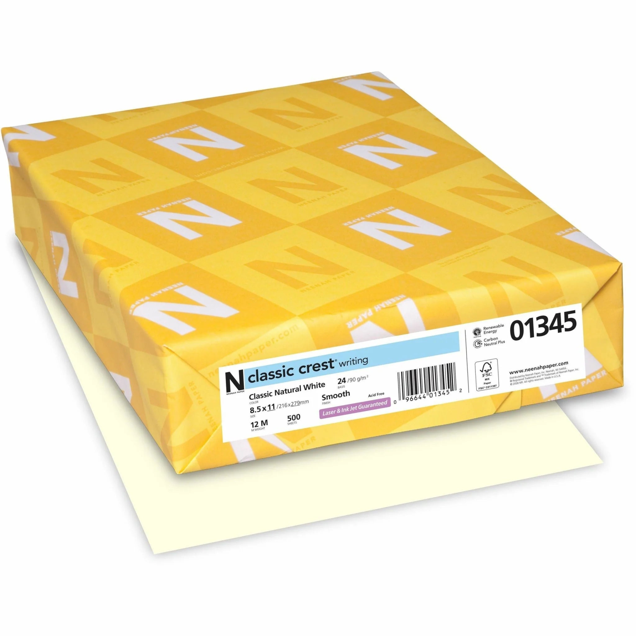 Classic Crest Writing Paper: White Letter Size Smooth Finish - 500 Sheets - Specialty Paper
