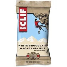 Clif Bar White Chocolate Macadamia Nut Energy Bars - Individually Wrapped - 12 Count Box - Snacks