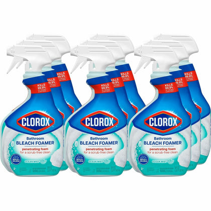 Clorox Bathroom Foamer: Ocean Mist Scent 30 fl oz - Soap Scum Remover & Disinfectant - Restroom Toilet Cleaners