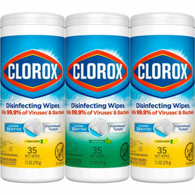 Clorox Disinfecting Cleaning Wipes: Fresh Citrus Scent Germs Remover - 3 Pack - Wipes