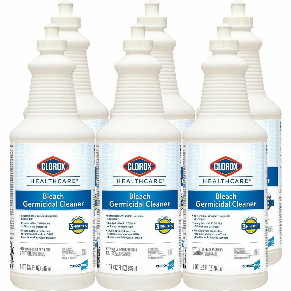 Clorox Healthcare Bleach Germicidal Cleaner - 32 oz - 360/Pallet - Disinfectants