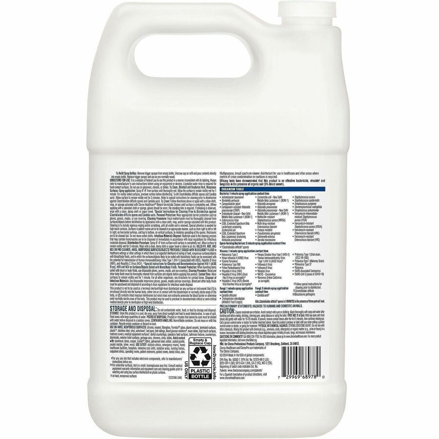 Clorox Healthcare Bleach Germicidal Cleaner Refill - Rear