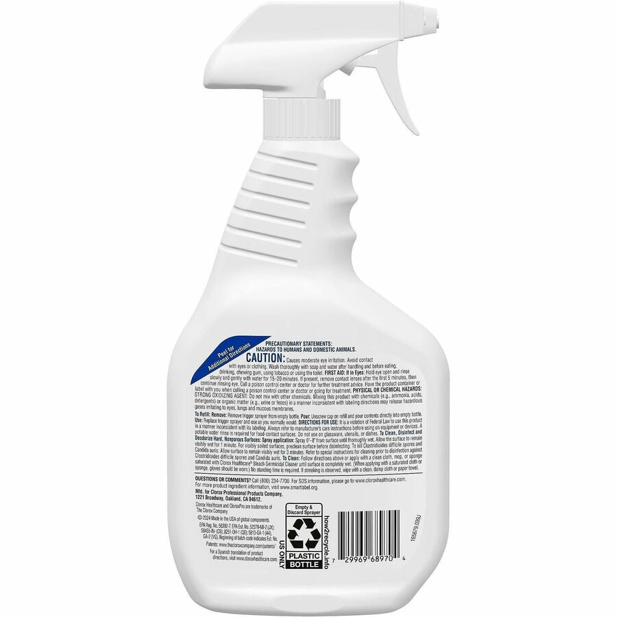 Clorox Healthcare Bleach Germicidal Cleaner Spray - Rear