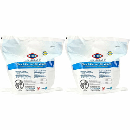 Clorox Healthcare Bleach Germicidal Wipes: 200/Pallet Refill - Cleaning Wipes