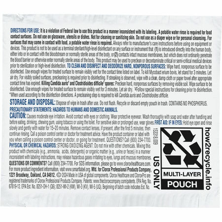 Clorox Healthcare Bleach Germicidal Wipes - Bottom