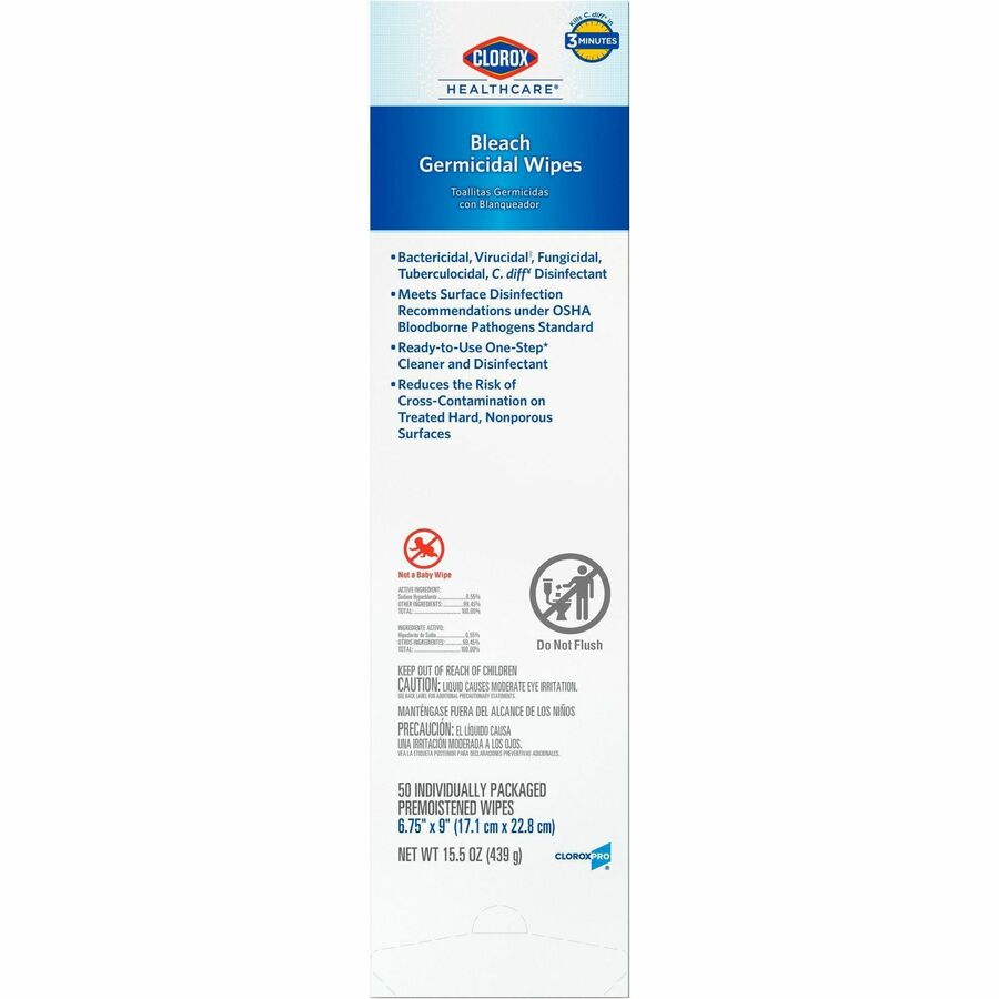 Clorox Healthcare Bleach Germicidal Wipes - Front