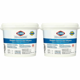 Clorox Healthcare Bleach Germicidal Wipes: Ready-To-Use Antibacterial - 110 Wipes/Tub - 50 Bundle - Cleaning Wipes