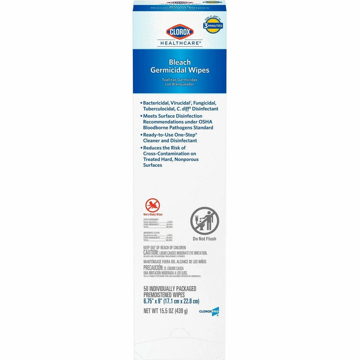 Clorox Healthcare Bleach Germicidal Wipes: Ready-To-Use Disinfectant - Cleaning Wipes