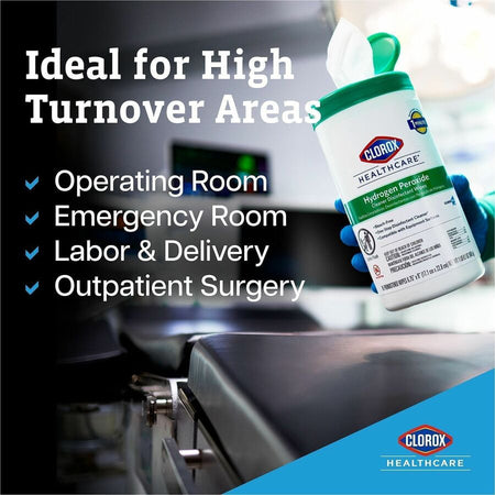 Clorox Healthcare Hydrogen Peroxide Cleaner Disinfectant Wipes - Alternate-Image3