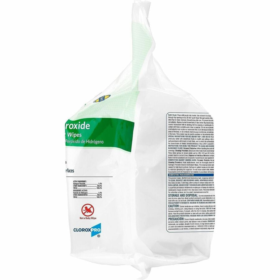 Clorox Healthcare Hydrogen Peroxide Cleaner Disinfectant Wipes Bucket Refill - Alternate-Image12