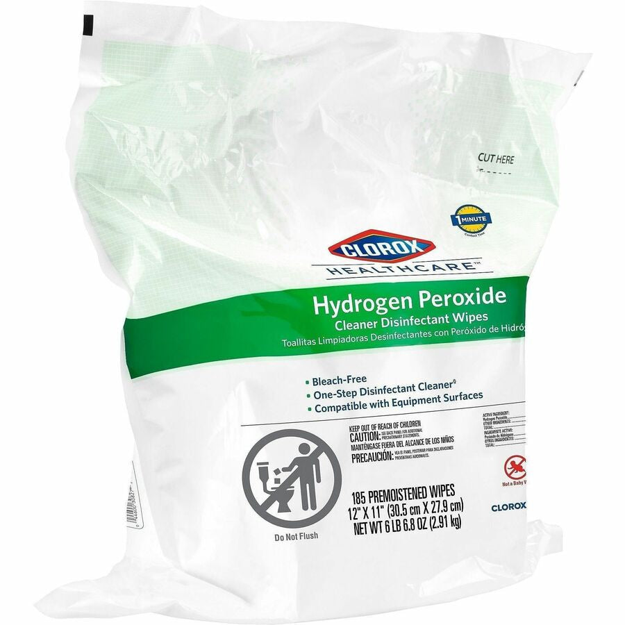 Clorox Healthcare Hydrogen Peroxide Cleaner Disinfectant Wipes Bucket Refill - Front