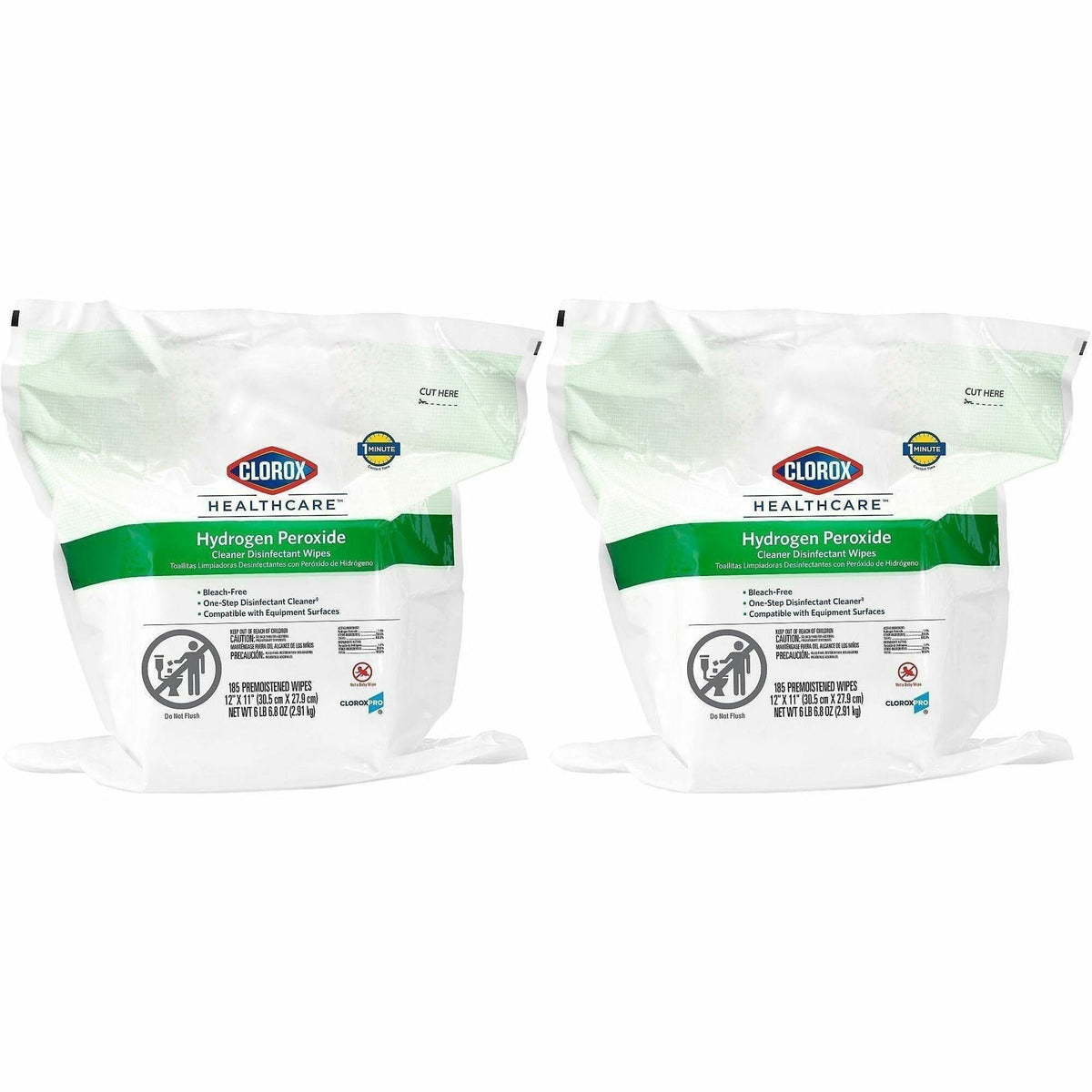 Clorox Healthcare Hydrogen Peroxide Cleaner Disinfectant Wipes Bucket Refill - 2000