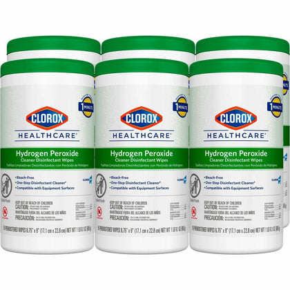 Clorox Healthcare Hydrogen Peroxide Cleaner Wipes - Soap Scum Remover - 95 Wipes/Tub - Cleaning